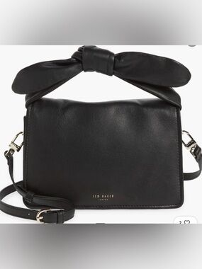 Ted Baker Nyalina Black Leather Knot Bow Bag